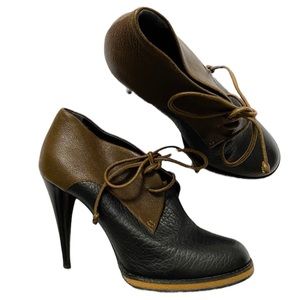 Balenciaga lace up leather booties